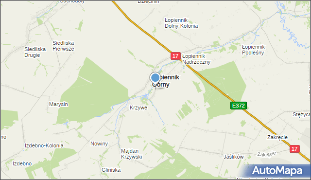 mapa Olszanka, Olszanka gmina Łopiennik Górny na mapie Targeo